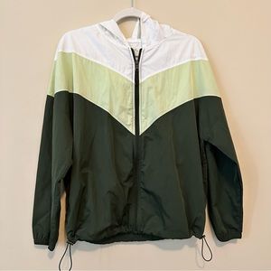 green windbreaker
